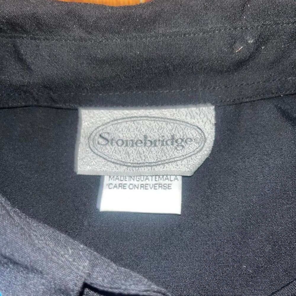 Vintage 1990s Stonebridge Woman's Embroidered Floral Western Button Up SZ 1X - Picture 4 of 5